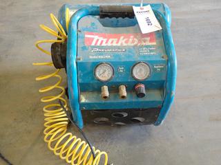 Makita MAC2400 4.2 Gal. Compressor,  2.5 HP, 1720 RPM, 1.2 CFM@90PSI, S/N 73222 (M-3-2)