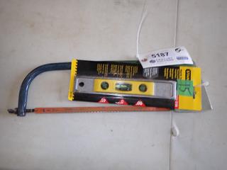 Hacksaw / Unused Stanley Torpedo Level (E-2)