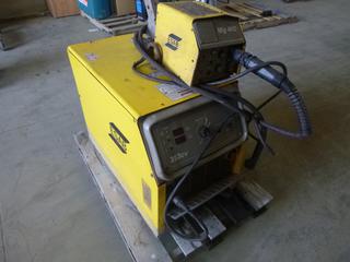 ESAB 353cv Power Source and Mig 4 HD Wire Feeder, S/N MA1950056 *Note: No Power Cord* (N-1-1)