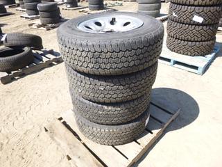 (4) Goodyear Wrangler 245/70R17 Tires on 6-Bolt Rims