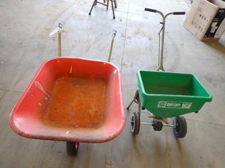 Wheel Barrow, Central 700 Seed Spreader