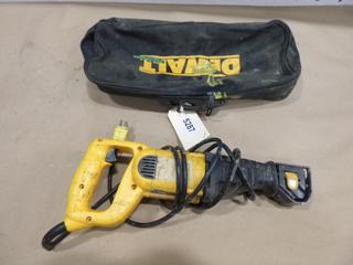 (1) DeWalt Model DW304P, 1 1/8 In. Stroke, 120V, Reciprocating Saw w/ Bag (F-1)