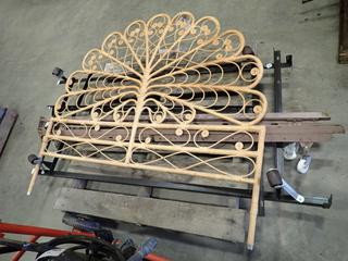 Ratan Headboard w/ (2) Sets of Bed Rails For Twin Bed (J53)