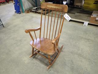 Antique Wood Rocking Chair (Z)