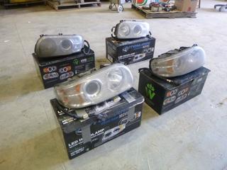 (4) Used Peterbilt Headlight Assembly *Note: Not LED, Possibly From 388, 399, 567* (N31)