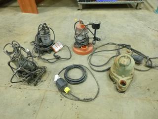 (4) Used Assorted Sump Pumps