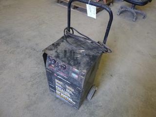 Schumacher Battery Charger, Heavy Duty, Manual w/ Engine Start, Battery and Voltage Tester *Note: Missing One Clamp* (N13)