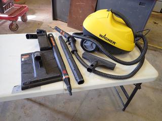 Wagner Model 0520107, Steam Cleaner C/w Attachments, 120V, 60 HZ, 12A (E-2)