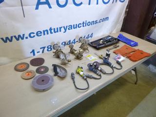 Qty of Welding Items Including Acetylene Cutting Torch, Cutting Torch, Gas Regulators, Nitrogen Purge Regulator (S-1-1)