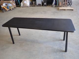 Unused Computer / Work Desk w/ Under The Table Wire Guides, 72 In. x 23.5 In. x 30 In. (R-5-1)