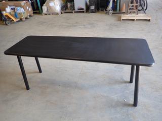 Unused Computer / Work Desk w/ Under The Table Wire Guides, 72 In. x 23.5 In. x 30 In. (S-5-3)