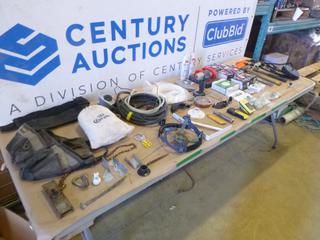 Qty of Misc. Items Including Corona Hammock, Hand Tools, Light Bulbs (R12)