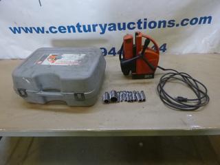 Fein Mag Drill c/w Qty of Cutting Bits and Case (K11)