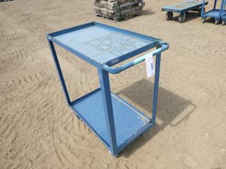 2-Shelf, Parts Cart on Wheels, 30 In. x 18 In. x 37 In.