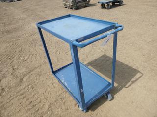 2-Shelf, Parts Cart on Wheels, 30 In. x 18 In. x 37 In.