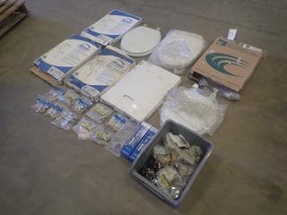 Qty of Toilet Seats, Fittings w/ Pop Up Waste Assembly  For Sink (T21)