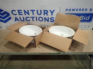 (2) Unused Vortens Undermounted Bathroom Sink (OS)
