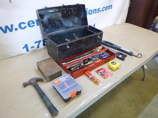 Tool Box C/w Assorted Tools, 20 In. x 8 1/2 In. x 9 1/2 In. (L41)