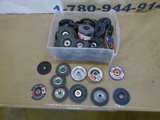 Qty of 4 In. and 4 1/2 In. Grinding and Buffering Wheels  (J-3-2)