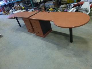(2) Office Desks w/ 3 Drawers, Overall Dim. 32 In. x 72 In. x 30 In. (R-5-1)