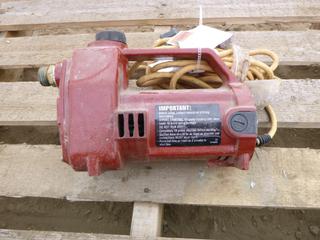 Liberty Pumps 331 Portable Transfer Pump c/w 115V, 1/2 HP, 8 Amps, 60 Hz., 1 Phase, Thermally Protected, SN B59566791