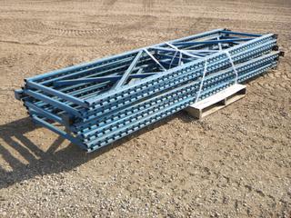 Teardrop Pallet Racking Uprights, 3 Ft. x 12 Ft. (West Fence)