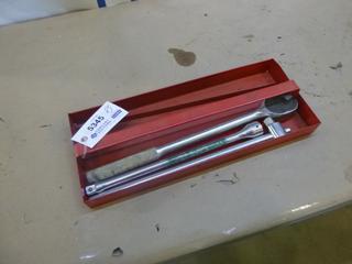 3/4 In. Drive Ratchet, 16 In. Extension and Sliding "Tee" Bar (F-2)