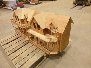 (2) Unfinished Doll Houses, Overall Size 30 In. x 26 In. x 18 In. (Y-3-3)