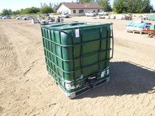 1000 Litre Tank w/ Metal Cage, 4 Ft. x 4 Ft. x 4 Ft. * Note: Previous Contents Unknown*