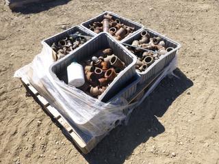 (5) Bins of Assorted Pipe Fittings