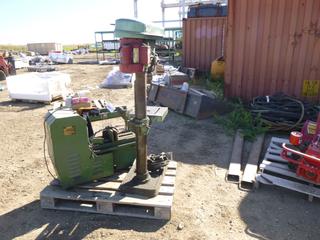 (1) King Rex Industries REX-400AE Hack Sawing Machine, 3/4 HP, 203mm, (1) Westward LC20A Gorilla Drill Press C/w Table Vise *Note: Working Condition Unknown*