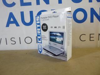 Curtis Portable DVD Player, 7 In. Screen,  Sansui AC/DC TV with Built in VHS Player C/w Remote, Cable and Antennas (Y-3-1)