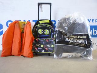 (1) Obus Frorme Back Rest C/w Life Jacket and Backpack On Wheels (M42)