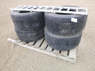 (4) Michelin X-One XDN2 445/50R22.5 Tires c/w Ladder Ramp