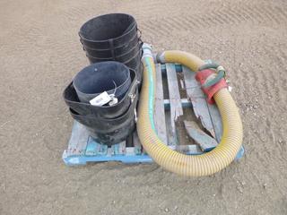 5 In. Discharge Hose w/ Plastic Buckets