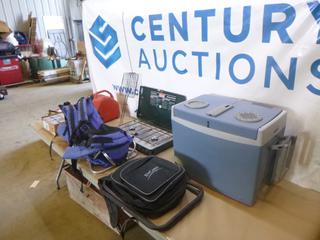 Qty of Misc. Items, Including Power Cooler, Light Bulbs, Propane Stove, Jerry Can And More (T21)