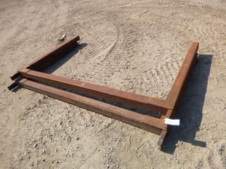 (2) Steel Hiboy Trailer Bunk Racks, 4 In. x 4 In. Square Tubing, Overall Dimensions 101 In. x 60 In.