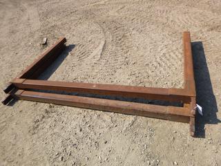 (2) Steel Hiboy Trailer Bunk Racks, 4 In. x 4 In. Square Tubing, Overall Dimensions 101 In. x 60 In.