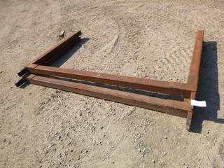 (2) Steel Hiboy Trailer Bunk Racks, 4 In. x 4 In. Square Tubing, Overall Dimensions 101 In. x 60 In.