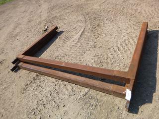 (2) Steel Hiboy Trailer Bunk Racks, 4 In. x 4 In. Square Tubing, Overall Dimensions 101 In. x 60 In.
