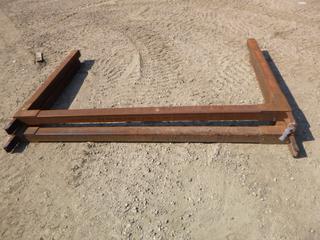 (2) Steel Hiboy Trailer Bunk Racks, 4 In. x 4 In. Square Tubing, Overall Dimensions 101 In. x 60 In.