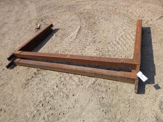 (2) Steel Hiboy Trailer Bunk Racks, 4 In. x 4 In. Square Tubing, Overall Dimensions 101 In. x 60 In.