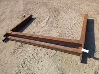 (2) Steel Hiboy Trailer Bunk Racks, 4 In. x 4 In. Square Tubing, Overall Dimensions 101 In. x 60 In.