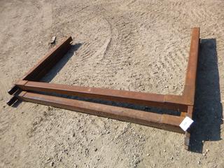 (2) Steel Hiboy Trailer Bunk Racks, 4 In. x 4 In. Square Tubing, Overall Dimensions 101 In. x 60 In.
