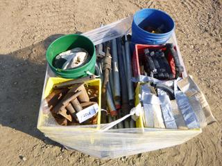 Qty of Misc. Items Including Aluminum Tubing, 8 In. Uni Flanges, Bucket Teeth And More
