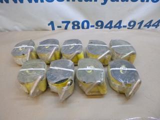 (9) Unused 3 In. x 20 Ft. "D" Ring Load Straps, 5,400 Lbs. Working Load Limit (C-1)