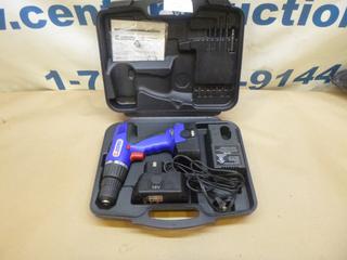 Campbell Hausfeld 18V Cordless Drill C/w (2) Batteries and Case *Note: Batteries Need to Be Charged* (E-2)