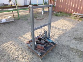 Metal Rack on Wheels, 27 In. x 27 In. x 51 In.