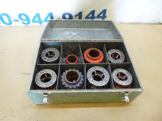 Assorted Ridgid Hand Threader Die Heads, c/w Storage Box (D-2)