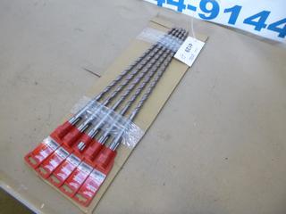 (5) Unused Milwaukee Concrete Hammer Drill Bits, SDS-MAX, 1/2 In. x 21 In., 48-20-3904 (D-2)
